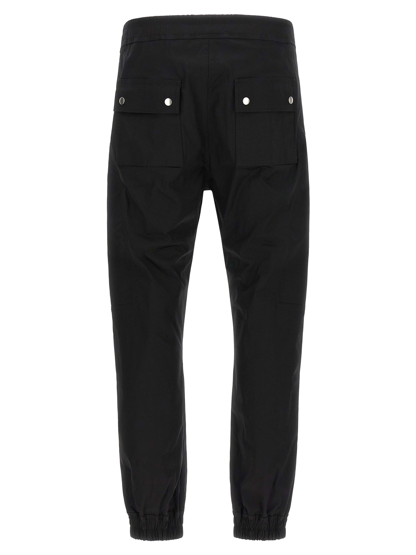 Rick Owens Black Cotton Cargo Pants