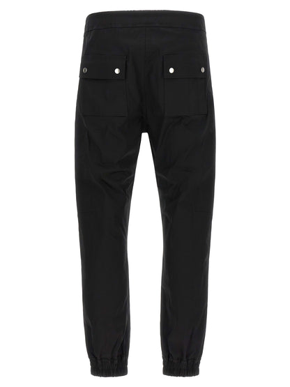 Rick Owens Black Cotton Cargo Pants