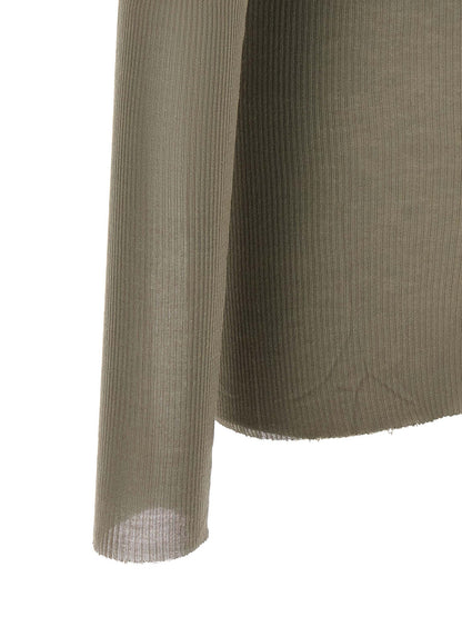 Rick Owens Gray Viscose T-Shirt