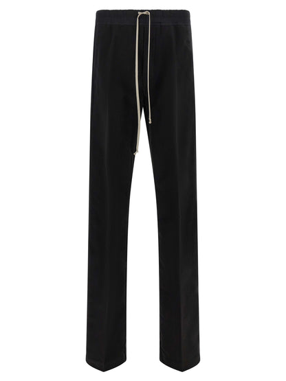 Rick Owens Black Cotton Casual Pants
