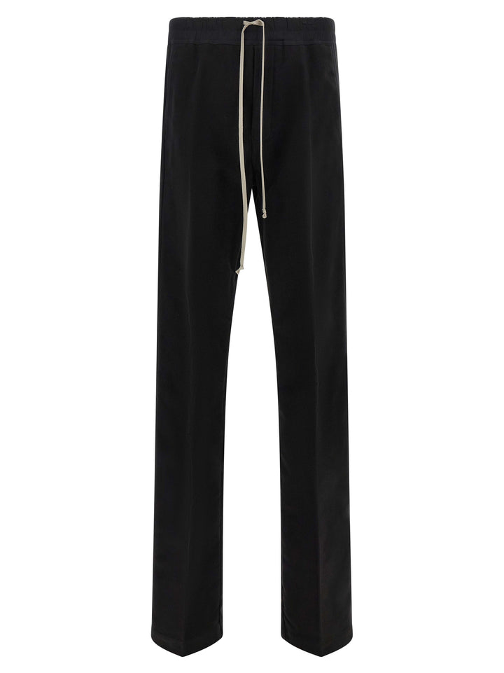 Rick Owens Black Cotton Casual Pants