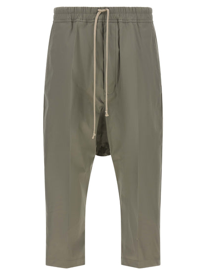 Rick Owens Gray Cotton Cropped Pants