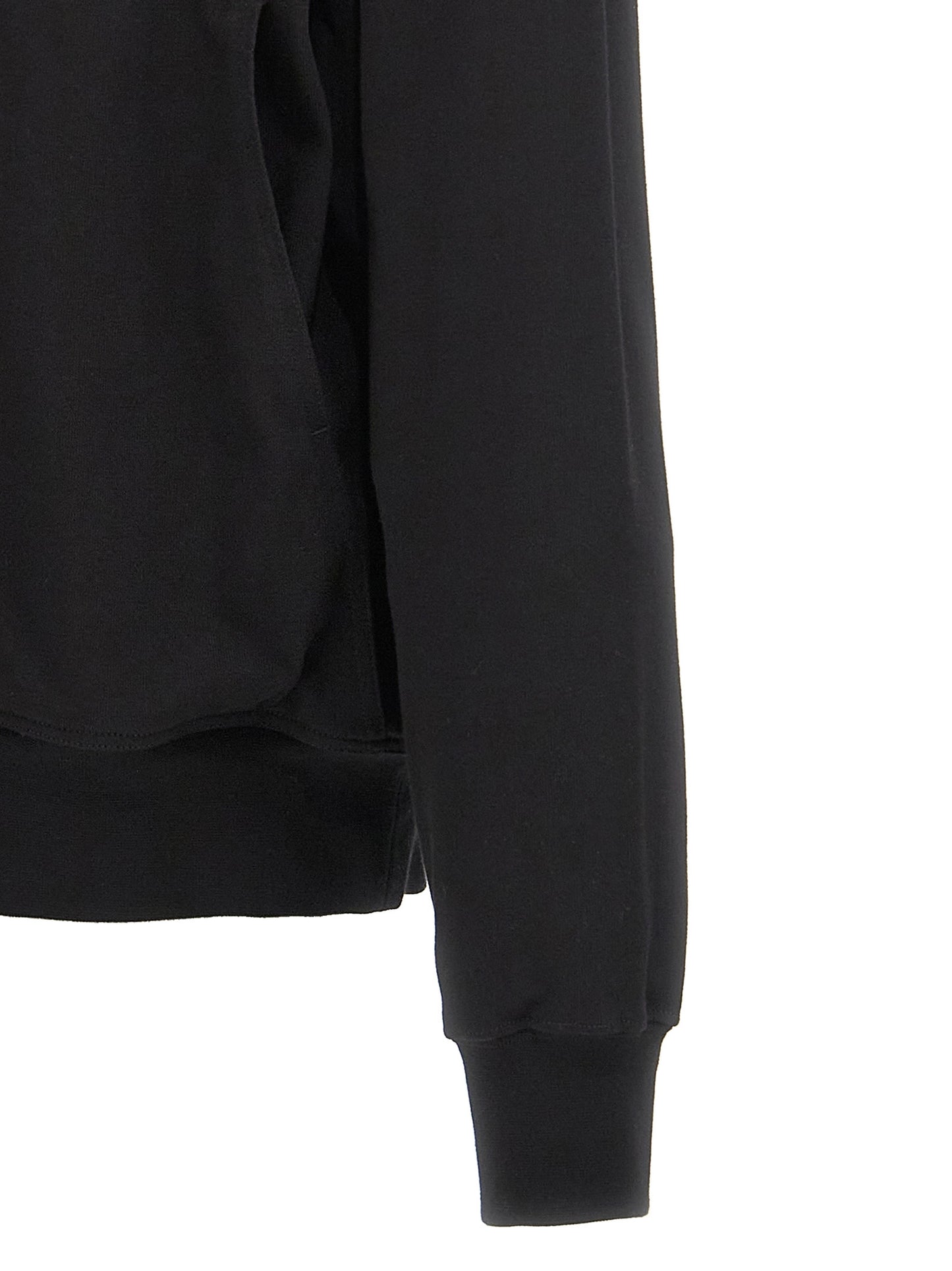 Rick Owens Black Cotton Hoodie
