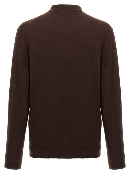 ZANONE Brown Virgin Wool Polo Shirt
