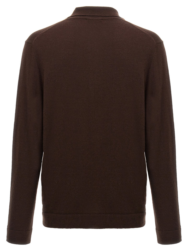 ZANONE Brown Virgin Wool Polo Shirt