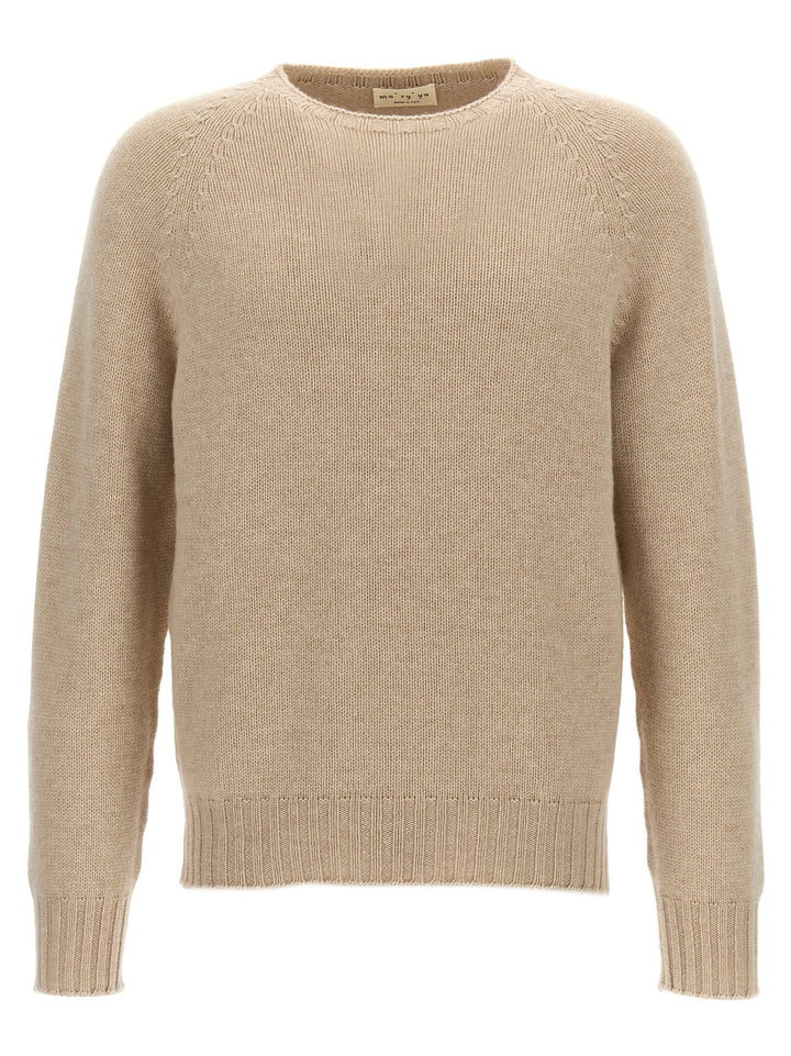 MA'RY'YA Beige Wool Cardigan
