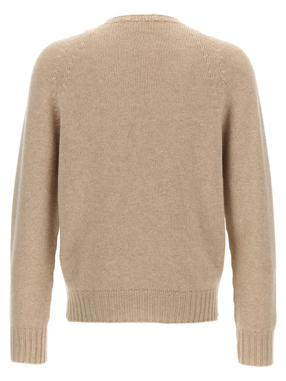 MA'RY'YA Beige Wool Cardigan