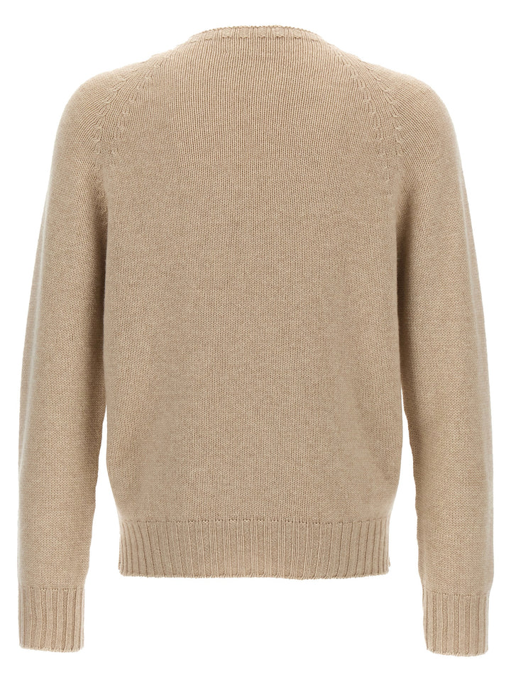 MA'RY'YA Beige Wool Cardigan