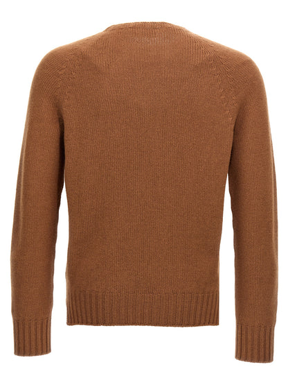 MA'RY'YA Brown Wool Cardigan