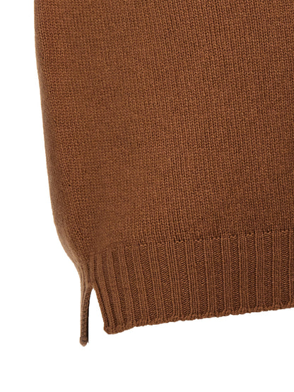 MA'RY'YA Brown Wool Cardigan