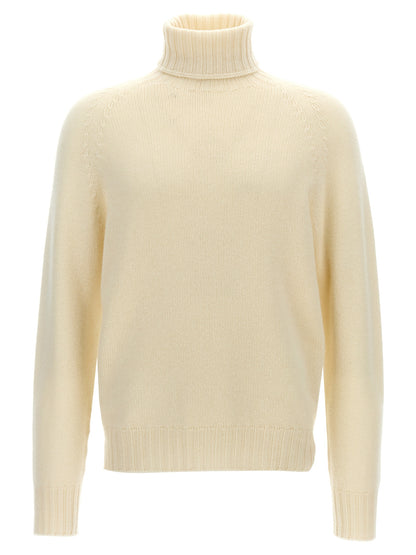 MA'RY'YA White Wool Cardigan