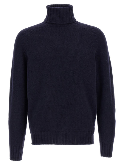 MA'RY'YA Blue Wool Cardigan