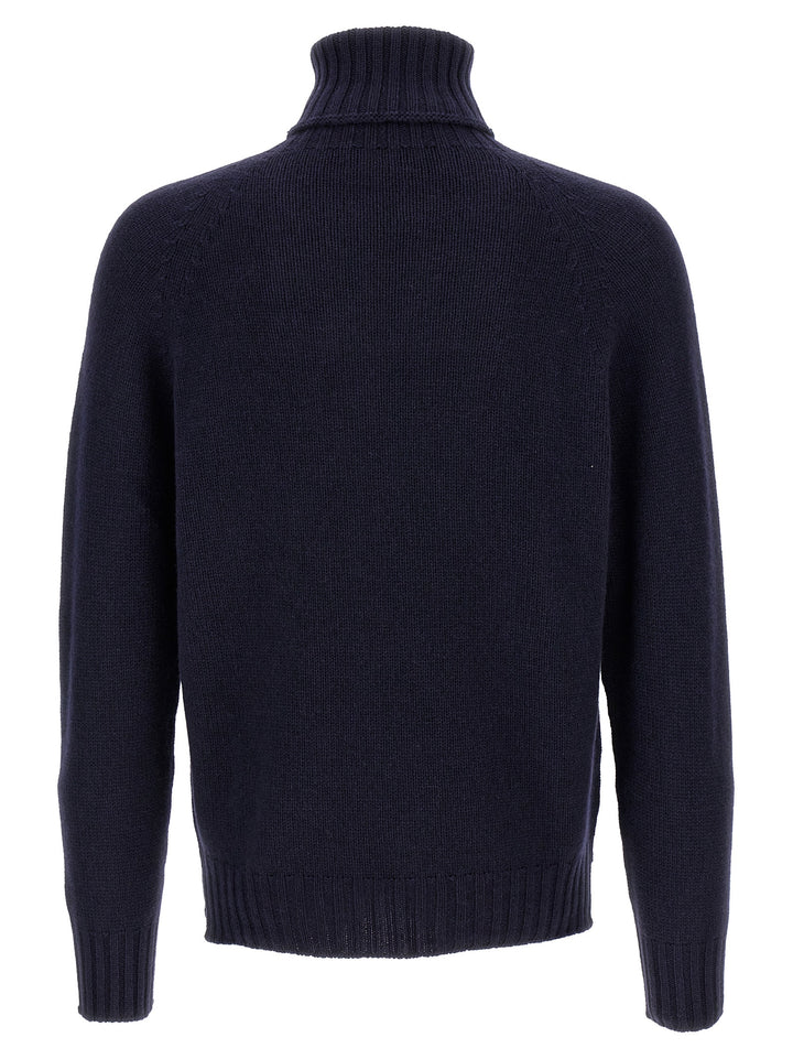 MA'RY'YA Blue Wool Cardigan