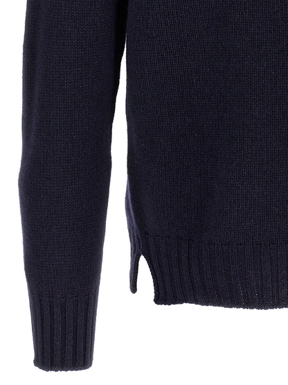 MA'RY'YA Blue Wool Cardigan