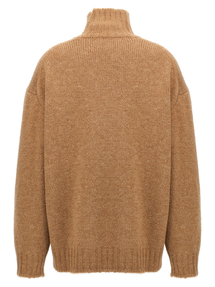 Jil Sander Beige Wool Cardigan