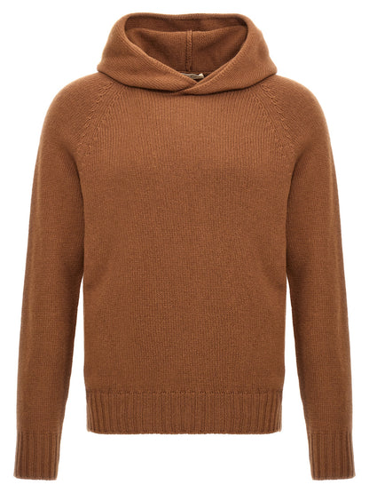 MA'RY'YA Brown Wool Cardigan