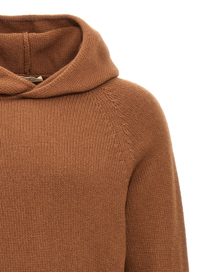 MA'RY'YA Brown Wool Cardigan