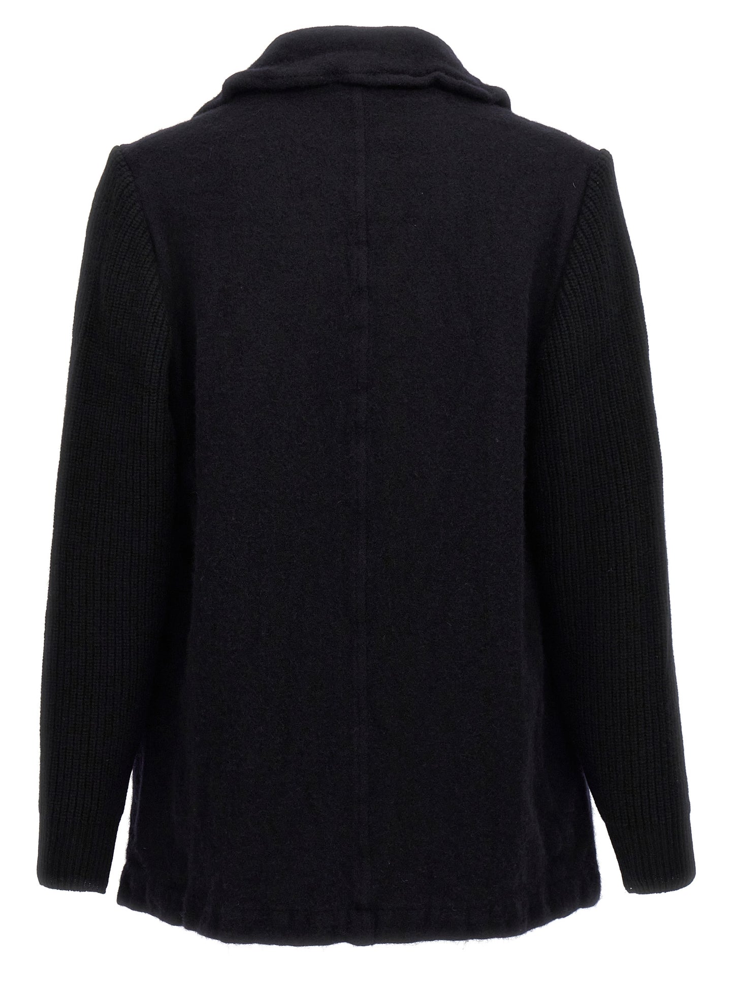 Comme Des Garçons Blue Wool Coat