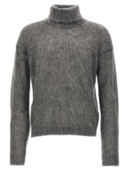Saint Laurent Gray Wool Cardigan