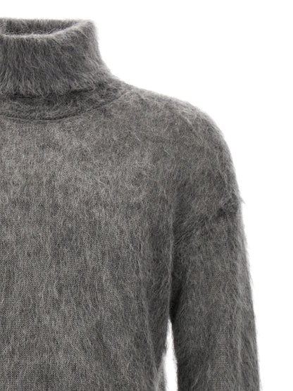 Saint Laurent Gray Wool Cardigan