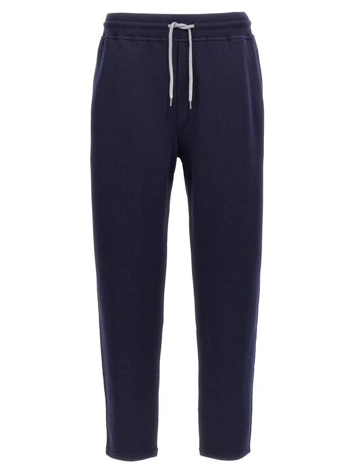 Brunello Cucinelli Blue Cotton Joggers (Workout Pants)