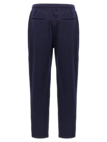 Brunello Cucinelli Blue Cotton Joggers (Workout Pants)