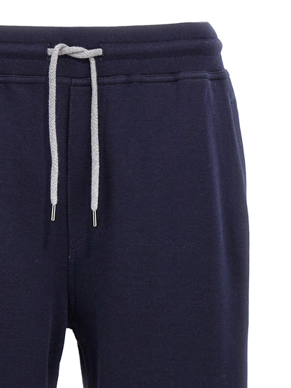 Brunello Cucinelli Blue Cotton Joggers (Workout Pants)