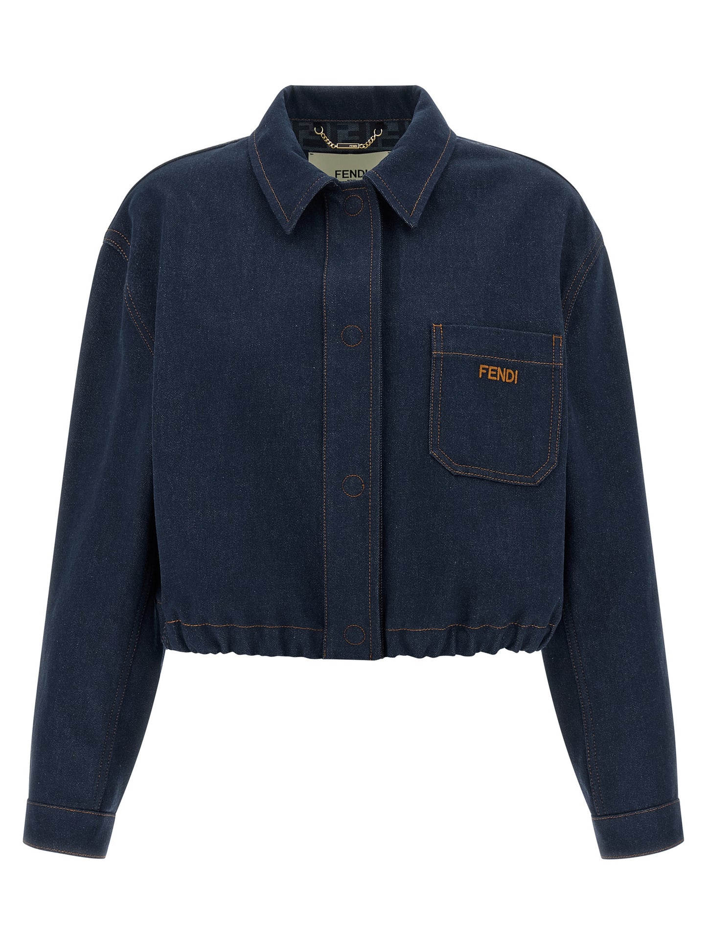 Fendi Blue Cotton Denim Jacket