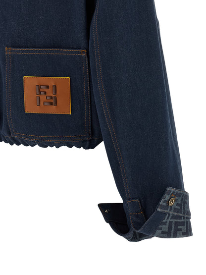 Fendi Blue Cotton Denim Jacket