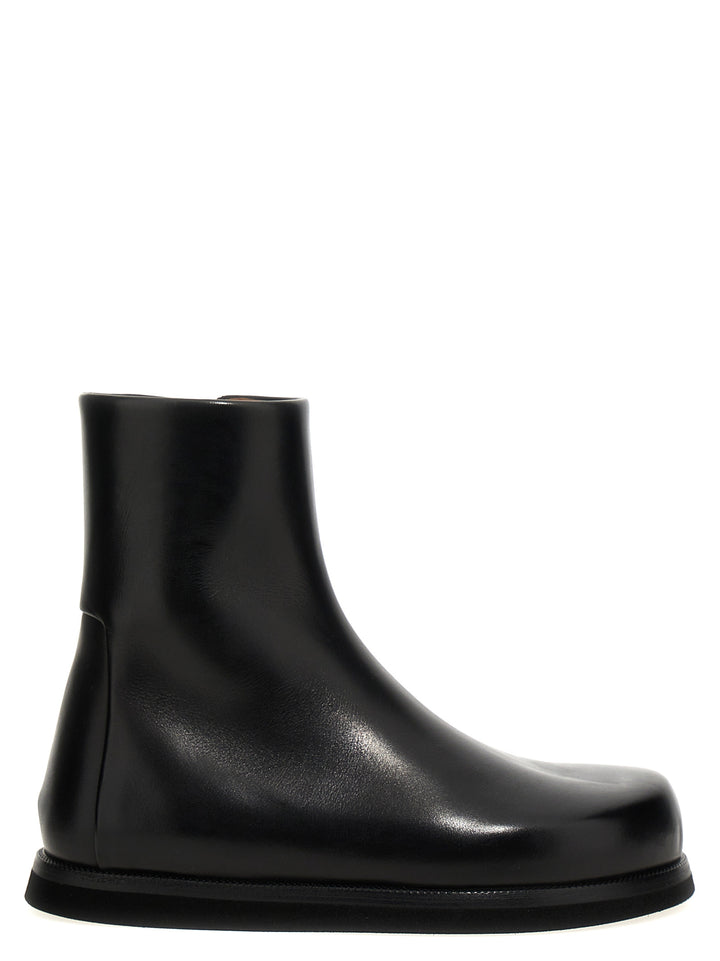 Marsell Black Calfskin Ankle Boots