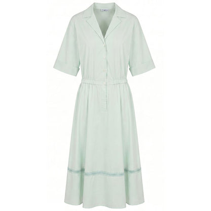 Malo Green Cotton Women Dress