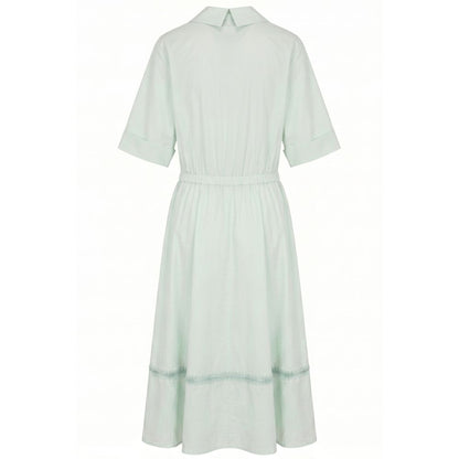 Malo Green Cotton Women Dress