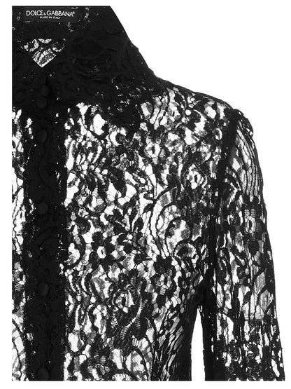 Dolce & Gabbana Black Polyamide Blouse