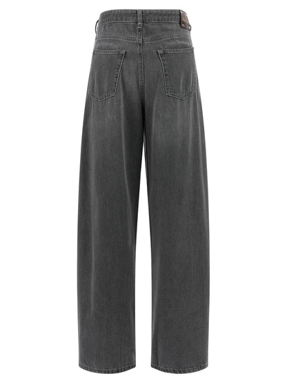 'S Max Mara Gray Cotton Cropped Jeans