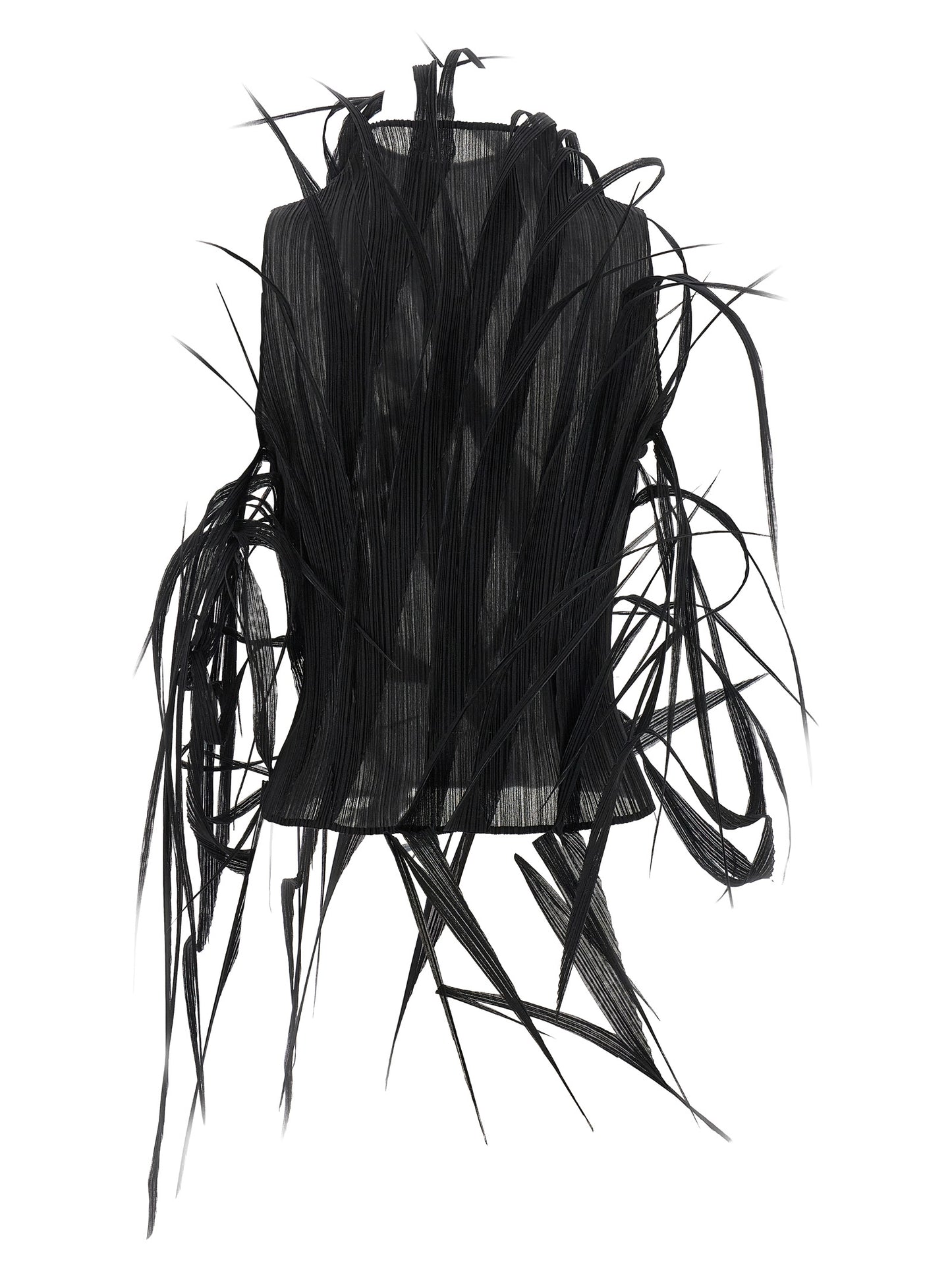 Issey Miyake Black Polyester Tank Tops
