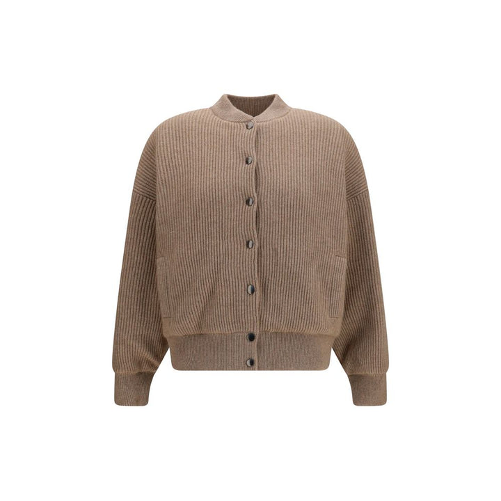Brunello Cucinelli Beige Cashmere Bomber