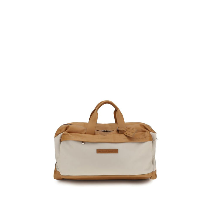 Brunello Cucinelli Beige Calf Leather Bos Taurus Luggage And Travel