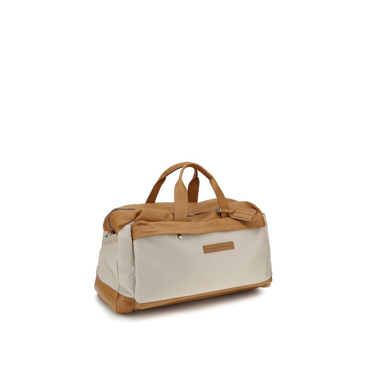 Brunello Cucinelli Beige Calf Leather Bos Taurus Luggage And Travel