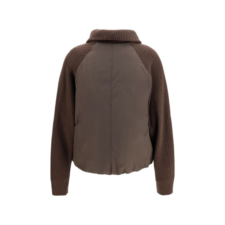 Brunello Cucinelli Brown Polyester Full-Length Jacket