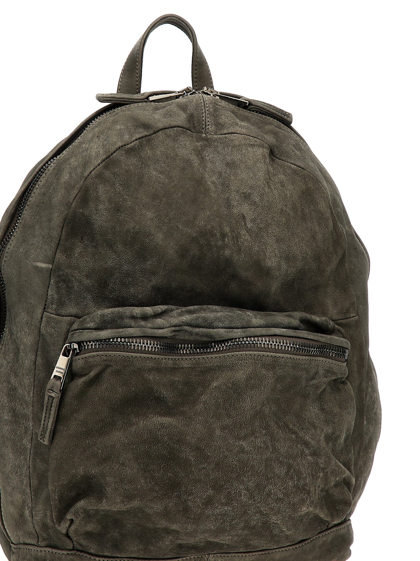 GIORGIO BRATO Gray Lamb Leather Backpack