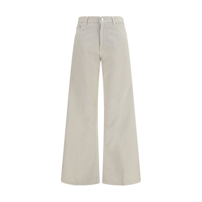 Haikure White Cotton Relaxed Fit Jeans