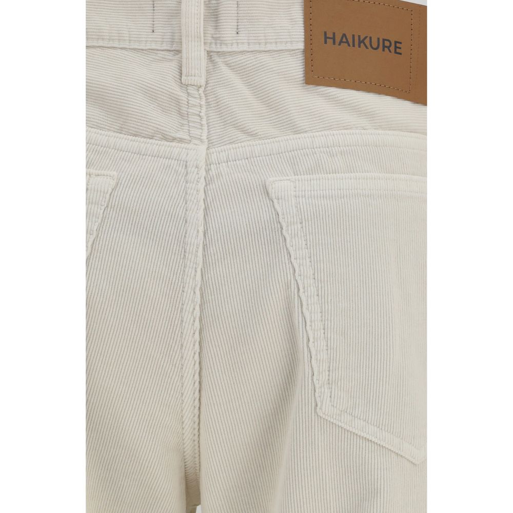 Haikure White Cotton Relaxed Fit Jeans