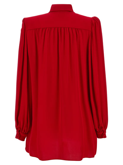 Valentino Garavani Red Silk Blouse