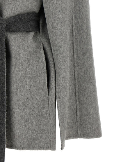 Alberta Ferretti Gray Wool Cardigan