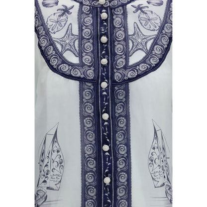 FARM RIO White Ramie Blouse