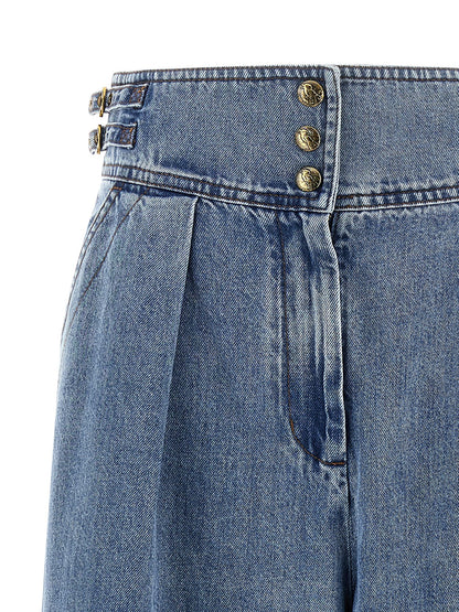Zimmermann Blue Cotton Cropped Jeans