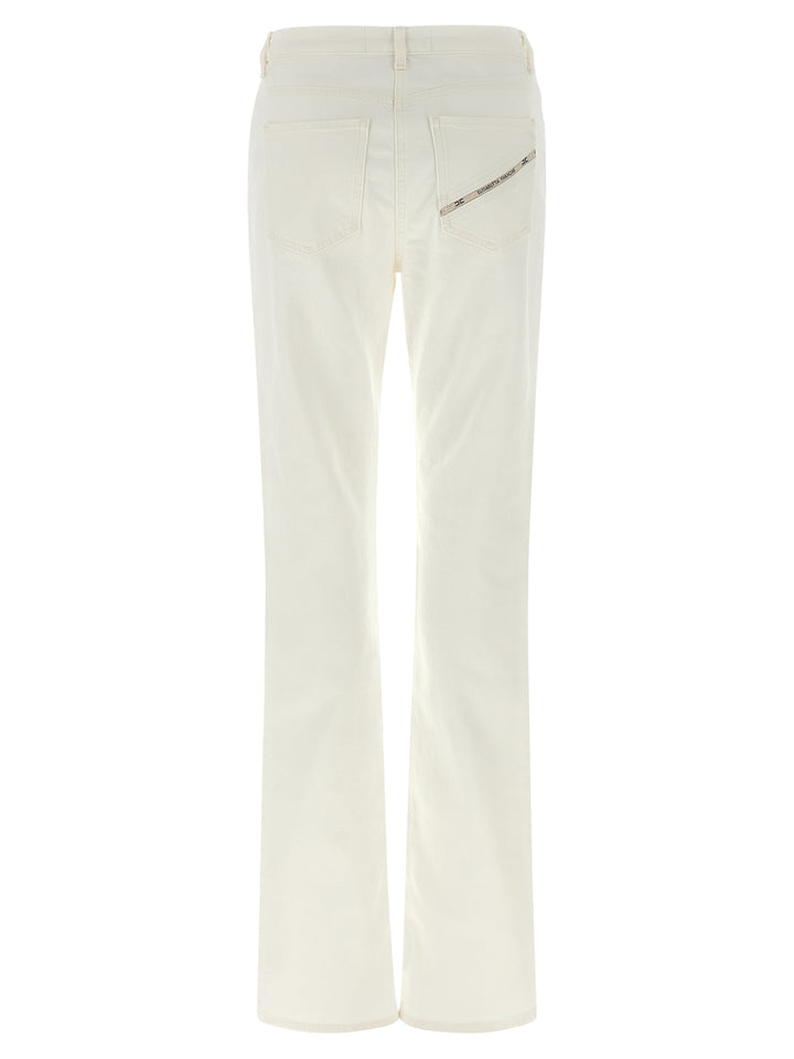 Elisabetta Franchi White Cotton Jeans Denim