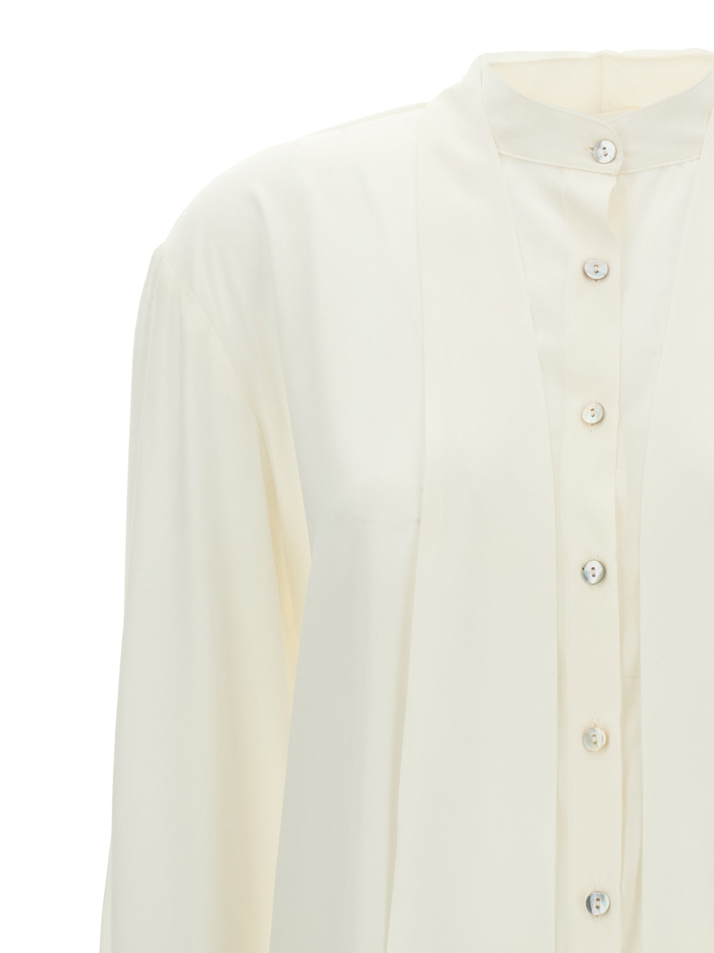 DI.LA3 PARI' White Silk Blouse