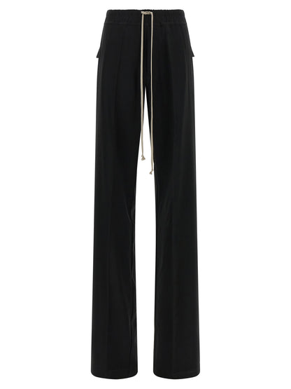 Rick Owens Black Viscose Casual Pants