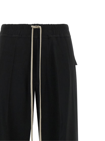 Rick Owens Black Viscose Casual Pants